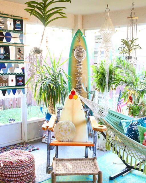 bohemian style sunroom