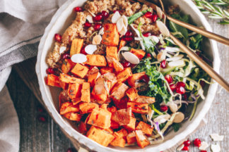 Herbed Sweet Potato Nourish Bowl by Taavi Moore of Healthie Nut