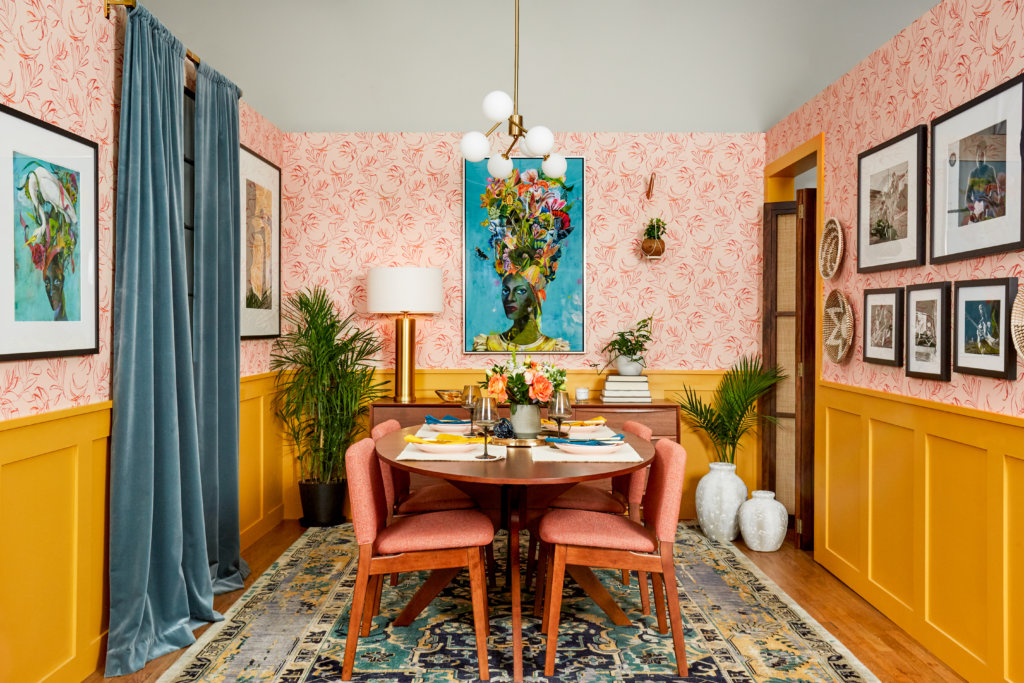 Dining room designed by designer David Quarles IV for Small/Cool Experience for Apartment Therapy