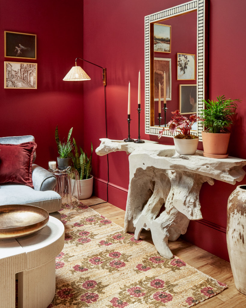 Living room designed by designer Jaclyn Journey and Amanda Jacobs for Small/Cool Experience for Apartment Therapy