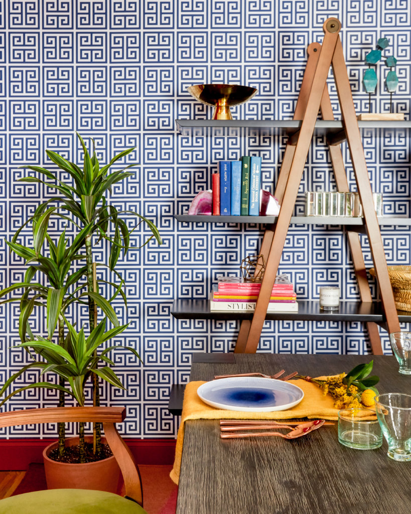 Dining room designed by designer Michelle Fahmy for Small/Cool Experience for Apartment Therapy